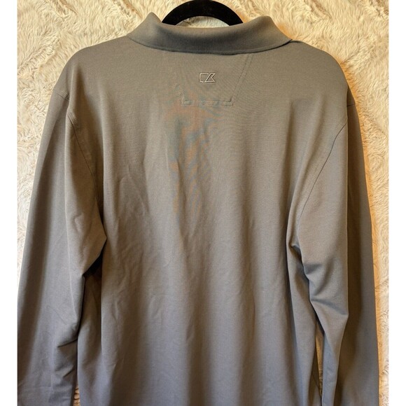 Cutter & Buck Arkansas Razorbacks Polo L 1/4 Button-Up Grey Long Sleeve Pullover - Picture 6 of 13